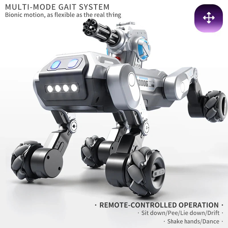 2025 New Intelligent Mechanical Dog With Gesture Induction Can Walk And Sing Dog Spray Control Electric Pet Dog Toys Kids Gifts