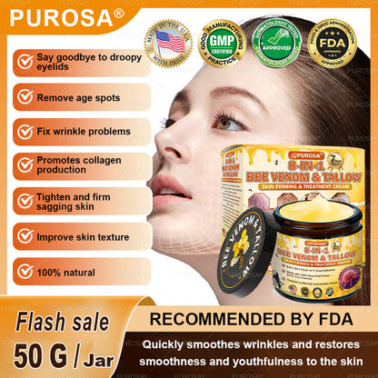 🌿𝐏𝐔𝐑𝐎𝐒𝐀® 8-𝑰𝒏-1 𝑩𝒆𝒆 𝑽𝒆𝒏𝒐𝒎 & 𝑻𝒂𝒍𝒍𝒐𝒘 𝑺𝒌𝒊𝒏 𝑭𝒊𝒓𝒎𝒊𝒏𝒈 & 𝑻𝒓𝒆𝒂𝒕𝒎𝒆𝒏𝒕 𝑪𝒓𝒆𝒂𝒎 Anti-aging, Hydrating, Skin Repair, Even Tone, Acne and Dark Spot Treatment, Wart and Mole Removal, Psoriasis Relief
